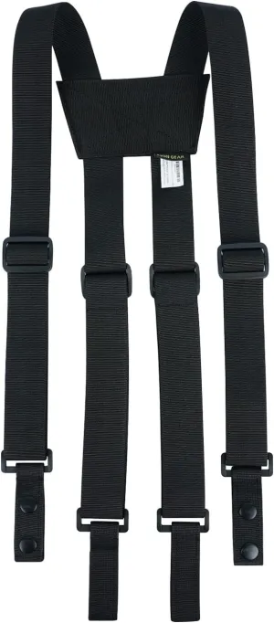 KUNN Tactical Suspenders Police Duty Belt Harness for Men,1.5 Inch Adjustable Tool Belt Suspender with 4 Loop Attachments,Black