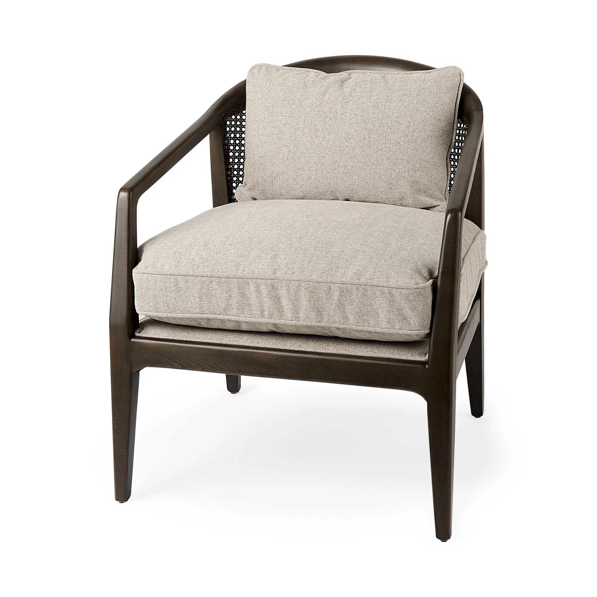 Landon Accent Chair | Grey & Dark Brown