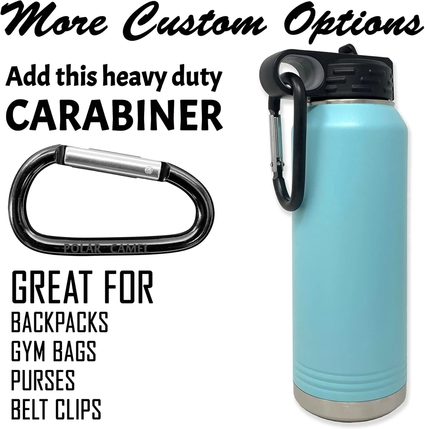 LaserGram Personalized Water Bottle, Motocross, Stainless Steel Double Wall Vacuum Insulated with Flip Top Straw, Custom Engraved Gift (40oz / 1180ml Black)