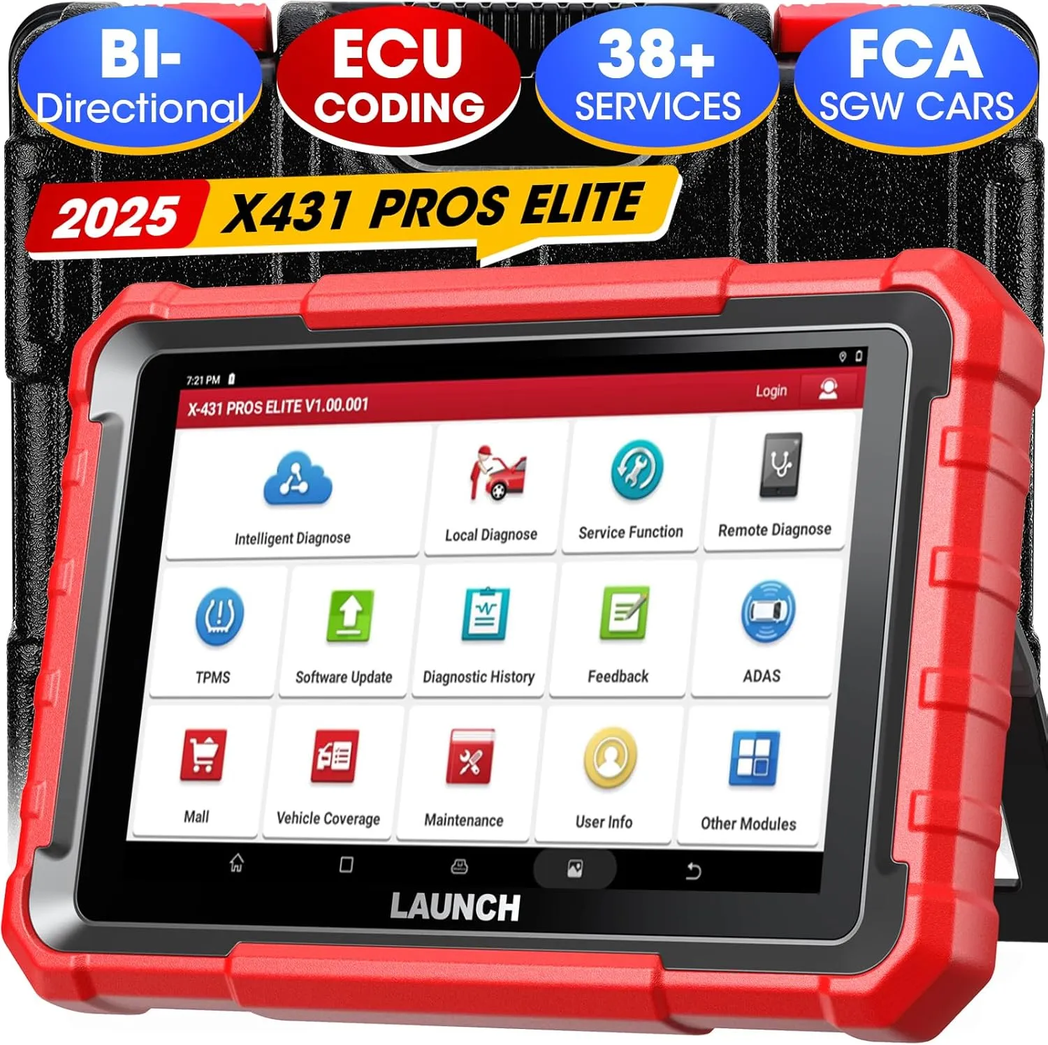 LAUNCH X431 PROS Elite 2025 New Bidirectional Scan Tool, 38  Services, ECU Coding, All-in-One Full System Diagnostic Scanner, Support CANFD&DoIP, FCA AutoAuth, V.A.G Guided, 2 Years Free Update