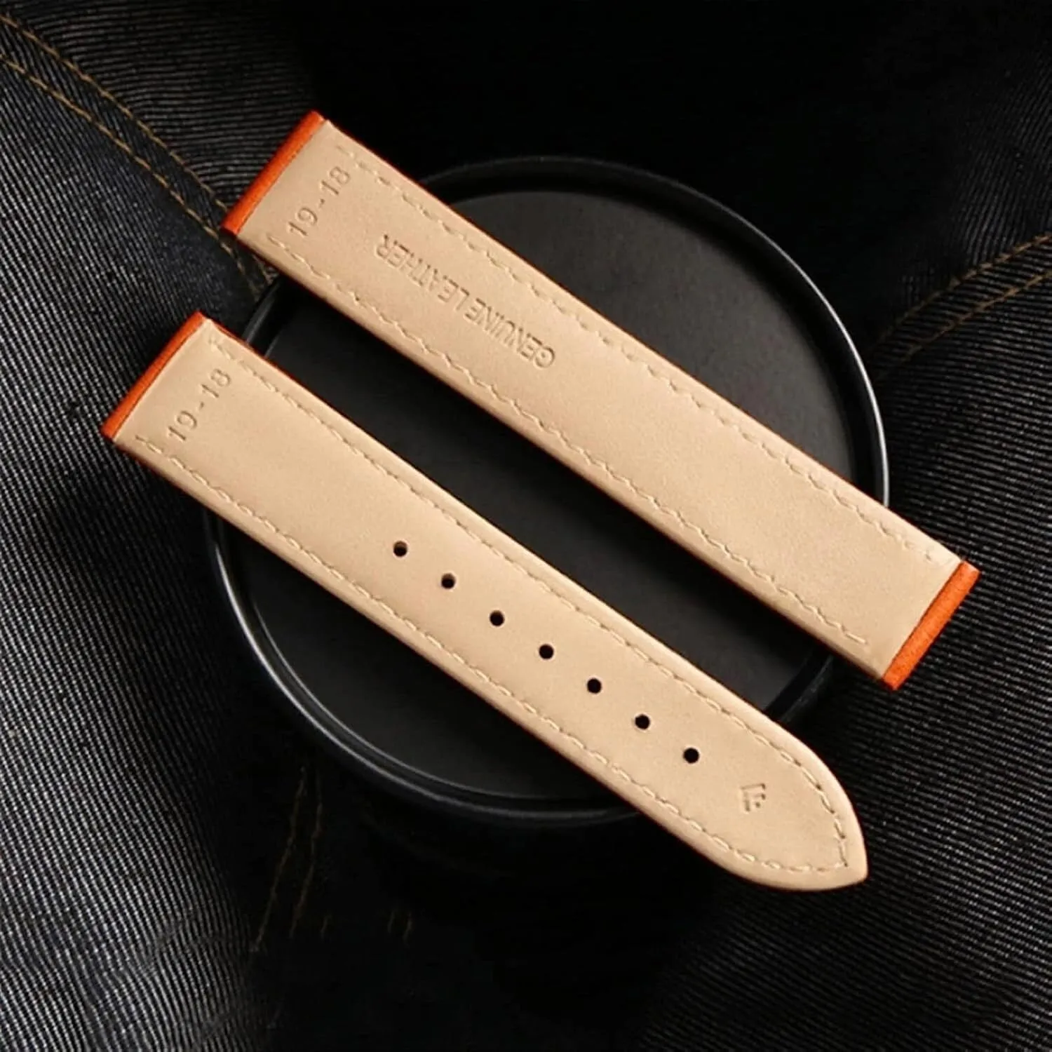 Leather Strap For Omega Seamaster 300 150 Speedmaster 007 AT150 Brown Watchband Bracelet Folding Clasp 19mm 20mm 22mm