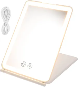 Led Makeup Mirror Square Portable Creative Folding Led Lights for Women