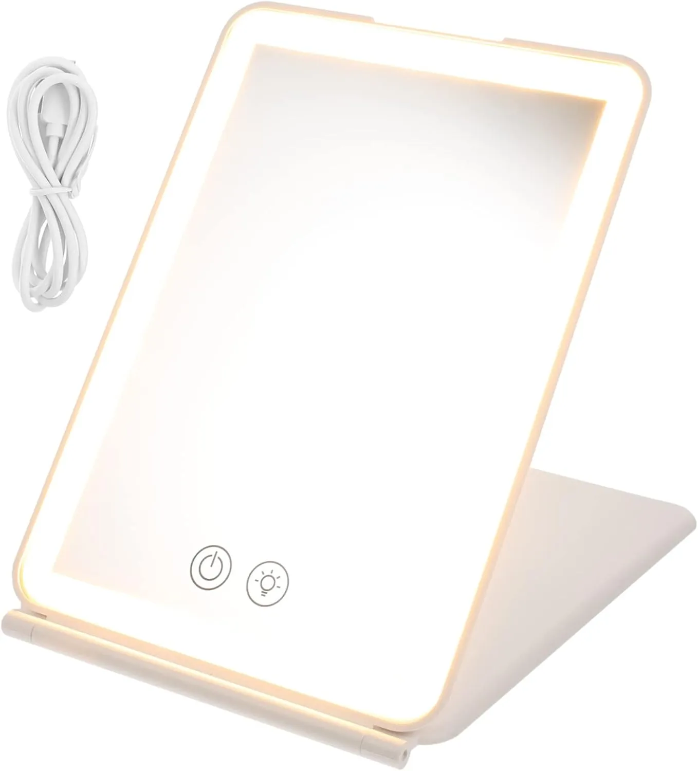 Led Makeup Mirror Square Portable Creative Folding Led Lights for Women