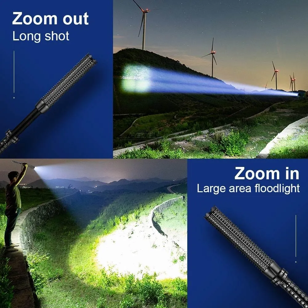 LED Tactical Baseball Bat - Self-Defense Flashlight Tool