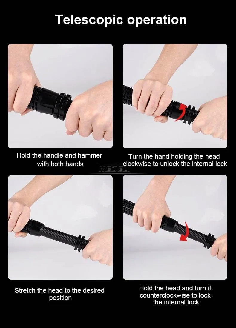 LED Tactical Baseball Bat - Self-Defense Flashlight Tool