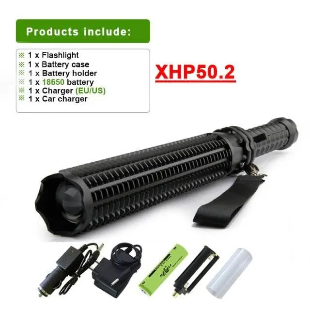 LED Tactical Baseball Bat - Self-Defense Flashlight Tool