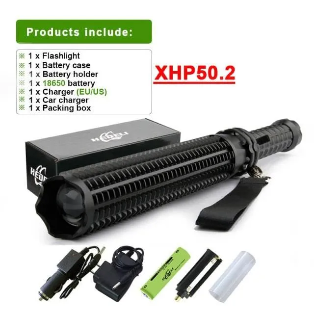 LED Tactical Baseball Bat - Self-Defense Flashlight Tool