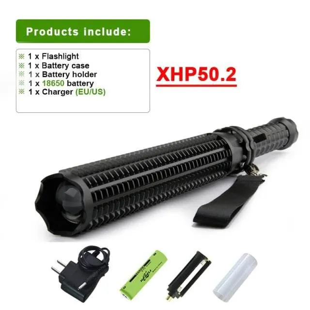 LED Tactical Baseball Bat - Self-Defense Flashlight Tool