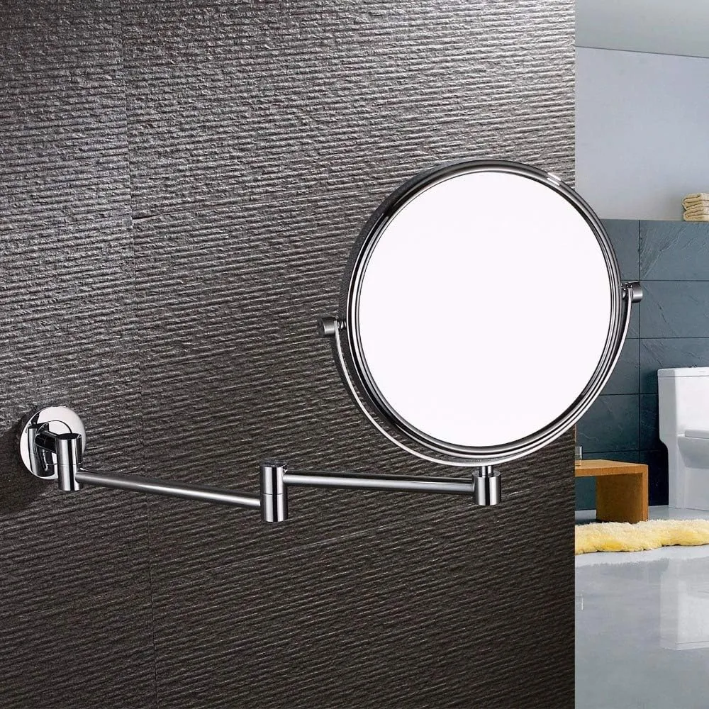 Light up Life& Wall Mounted Makeup Mirrors Magnifying Extend Sturdy Adjustable Shaving Cosmetic Mirror Bathroom Vanity Mirrors(10x)