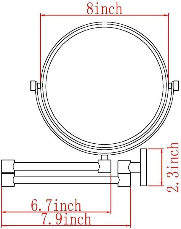 Light up Life& Wall Mounted Makeup Mirrors Magnifying Extend Sturdy Adjustable Shaving Cosmetic Mirror Bathroom Vanity Mirrors(10x)