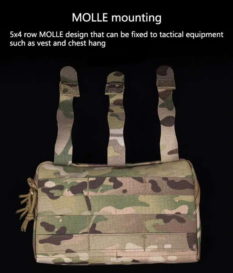 Low Profile General Purpose Pouch GP Outdoor Admin Bag Tactical Chest Rig Plate Carrier Vest MOLLE Storage Organize Tool Pocket