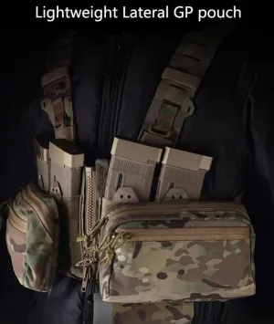 Low Profile General Purpose Pouch GP Outdoor Admin Bag Tactical Chest Rig Plate Carrier Vest MOLLE Storage Organize Tool Pocket