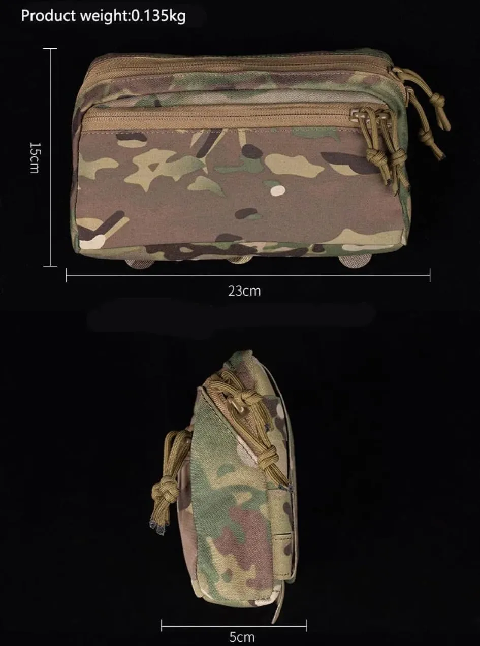 Low Profile General Purpose Pouch GP Outdoor Admin Bag Tactical Chest Rig Plate Carrier Vest MOLLE Storage Organize Tool Pocket