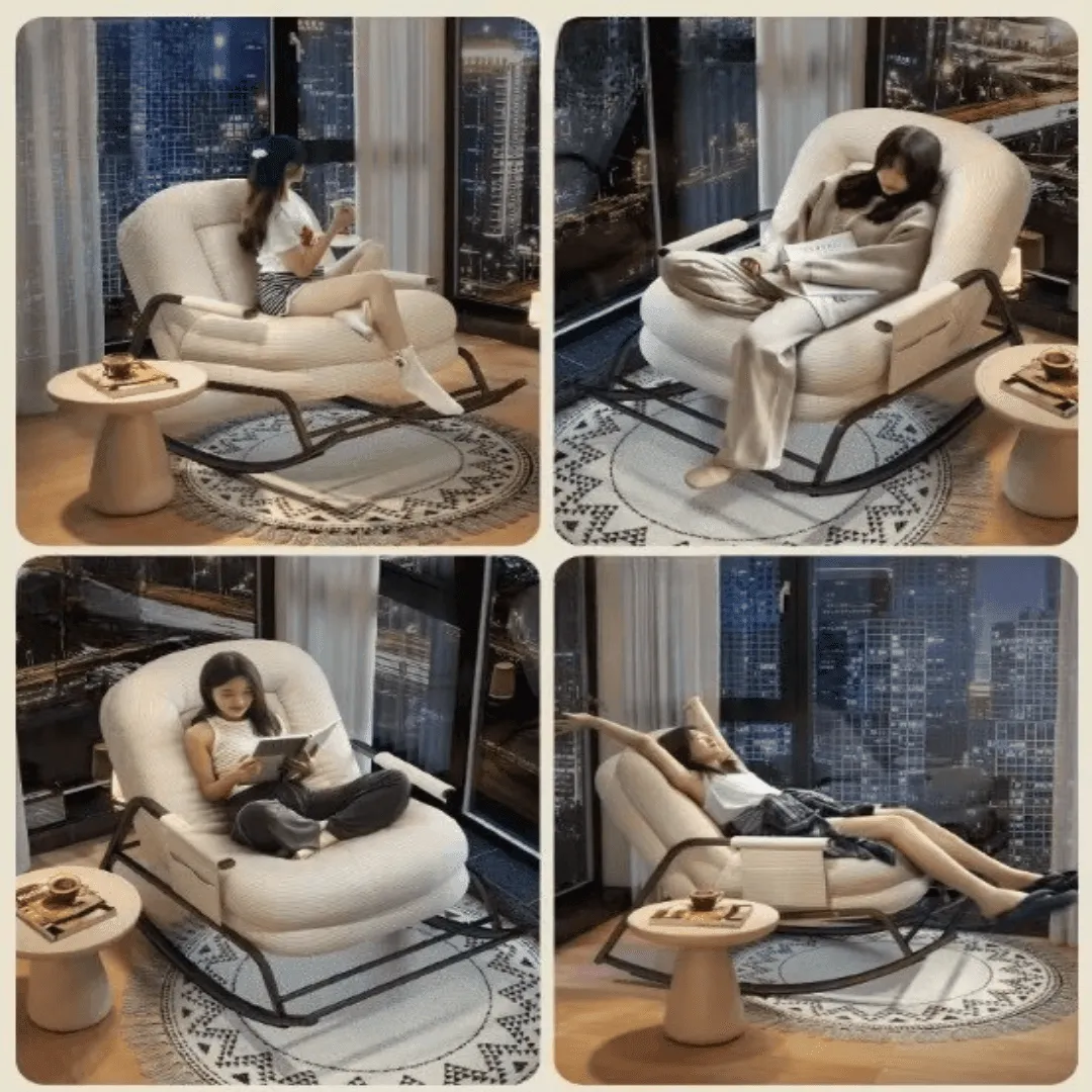 Luxury Rocking Chair - Padded Modern Relaxation Furniture