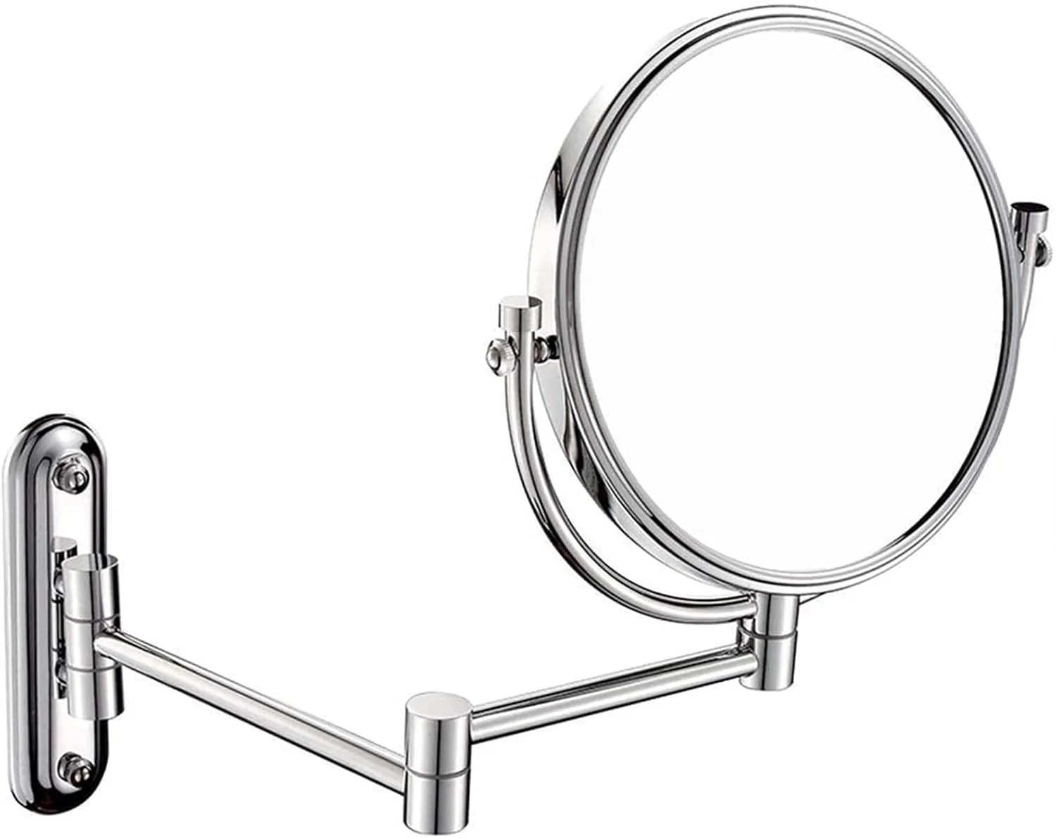 Makeup Mirror Swivel Extendable Bathroom Mirror Double Sided Cosmetic Vanity Mirror 3X Magnification Folding Round Sabeauty Mirror Shaving in Bedroom or Bathroom/Meta