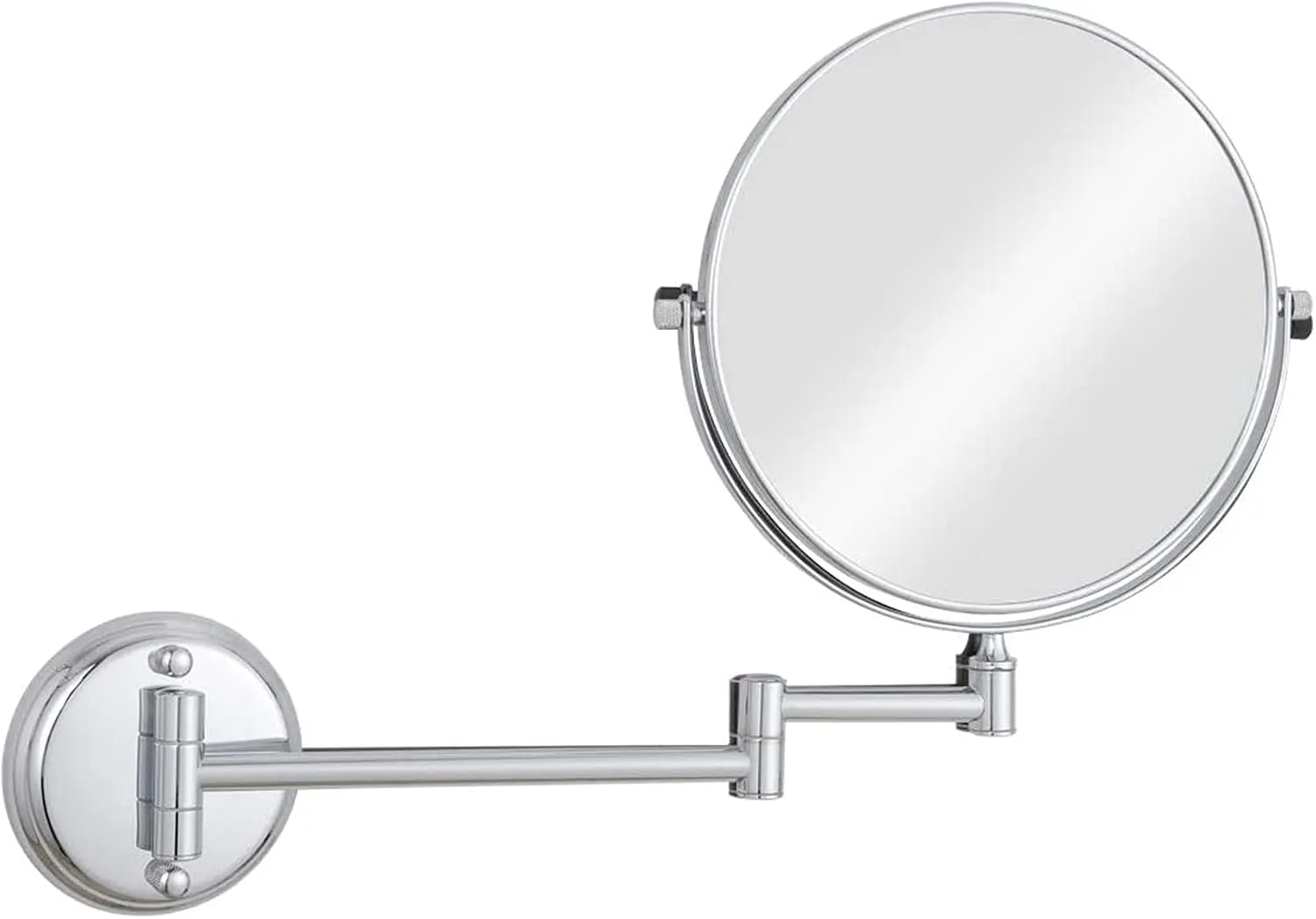 Makeup Mirror, Wall Mounted Makeup Mirror, 8 inch Chrome Finish 360° Rotatable Magnifying Shaving Mirror, Rotatable Extendable Folding Bathroom Vanity Mirrors,7X