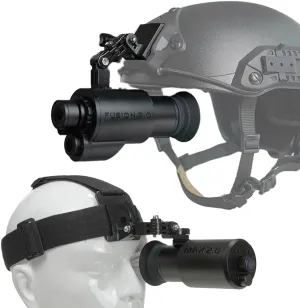 MAX 2.0 Digital Night Vision Goggle & Fusion 3.0 Thermal/NV Goggle - Head & Helmet Mounted, Wide Viewing, 1x Lens, USB Rechargeable Infrared Heat Monocular NVG for CQB Airsoft, Tactical Training Tool