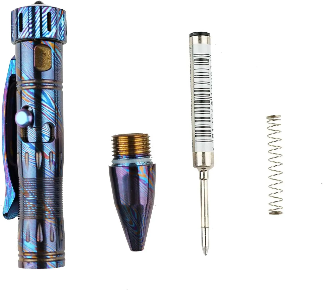 MecArmy TPX10 Mini Titanium Bolt Action Tactical Pen with Replaceable Refill, Small EDC Tactical Pen with Stress-Relief Spinner Tail for Office Outdoor Lightweight for Daily Carry (Titanium Bronze)