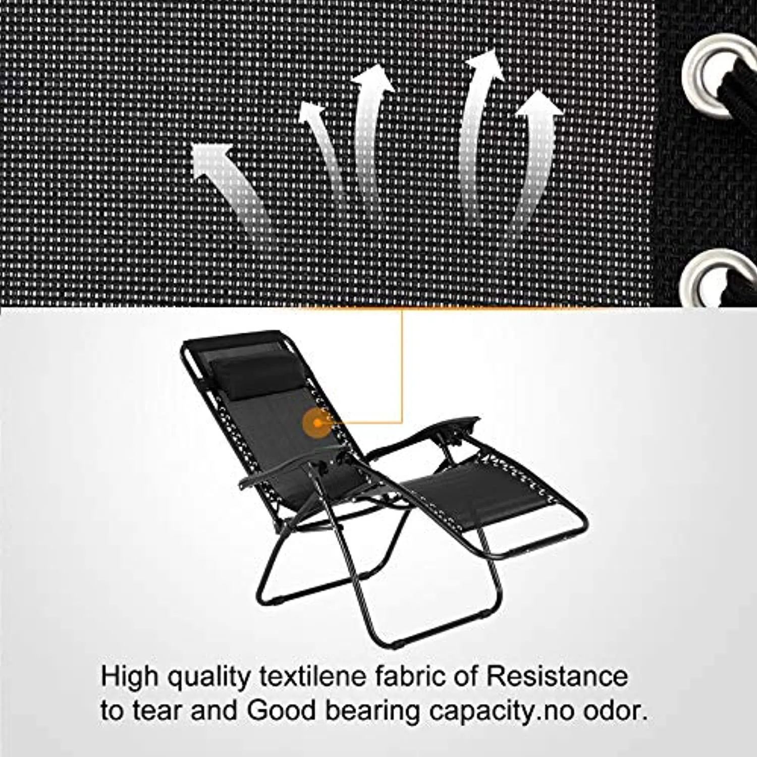 Mecor 3PC Zero Gravity Lounge Chairs Beach Chairs Patio Chairs Adjustable Folding Recliner with Folding Table Outdoor Yard Beach