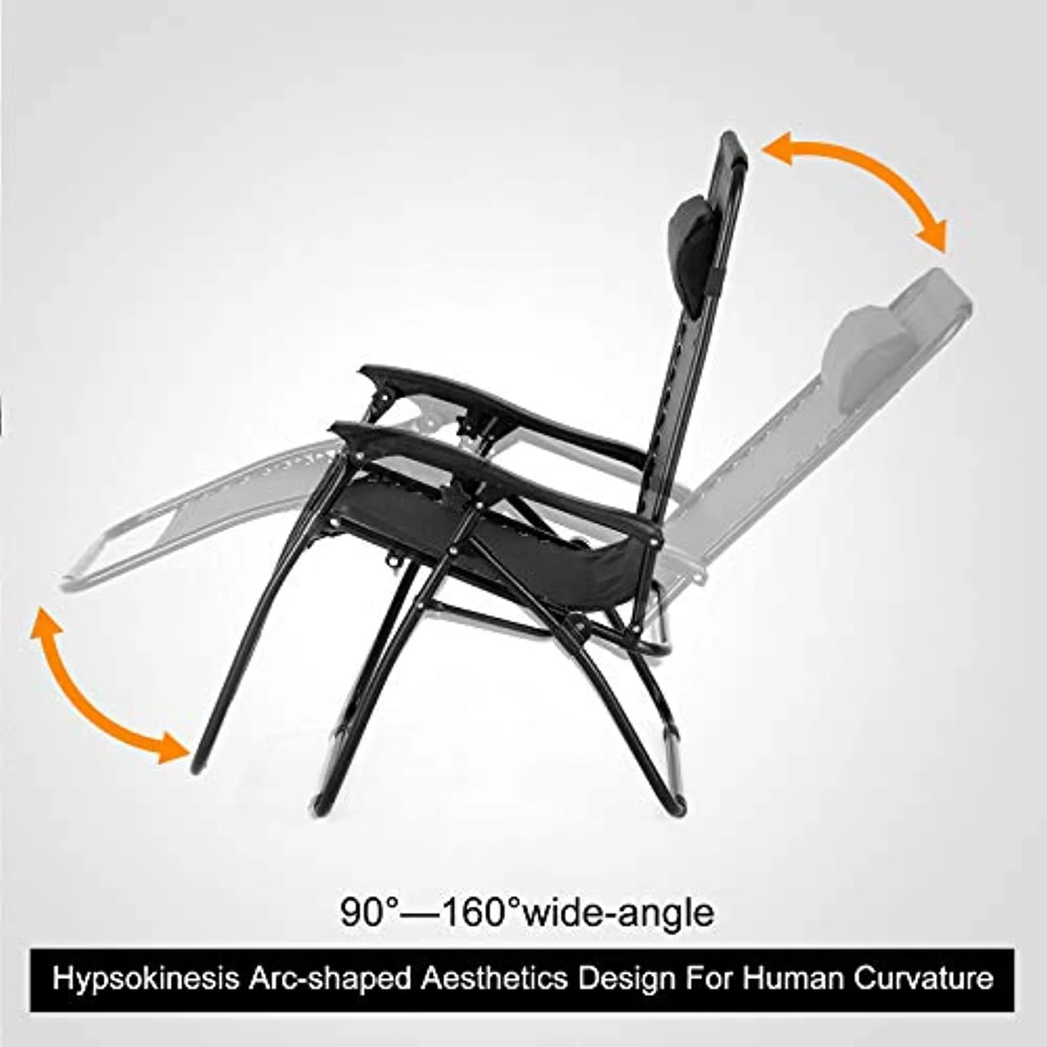 Mecor 3PC Zero Gravity Lounge Chairs Beach Chairs Patio Chairs Adjustable Folding Recliner with Folding Table Outdoor Yard Beach