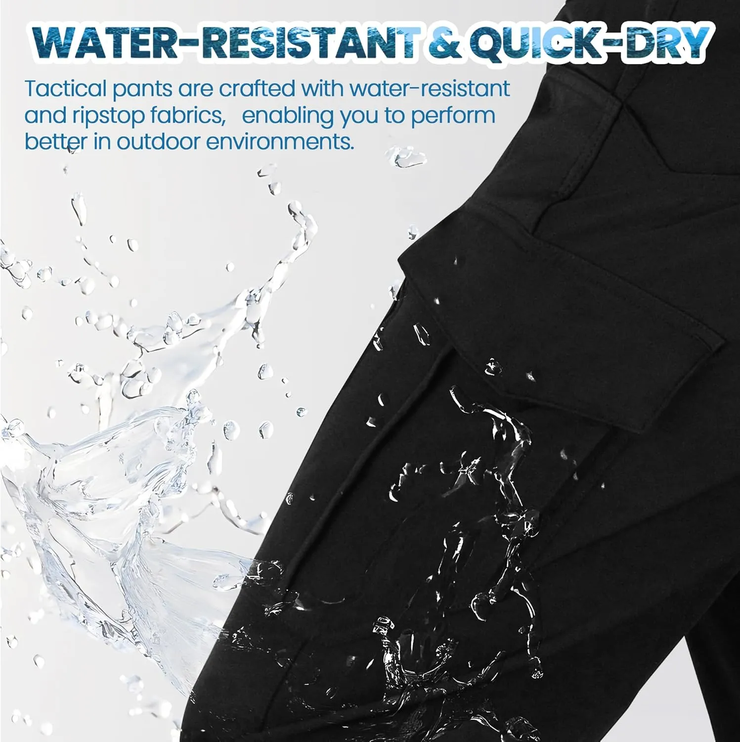 Men's Tactical Hiking Pants - Water-Resistant Cargo Work Pants, Military-Grade Construction & Outdoor Pants for Men