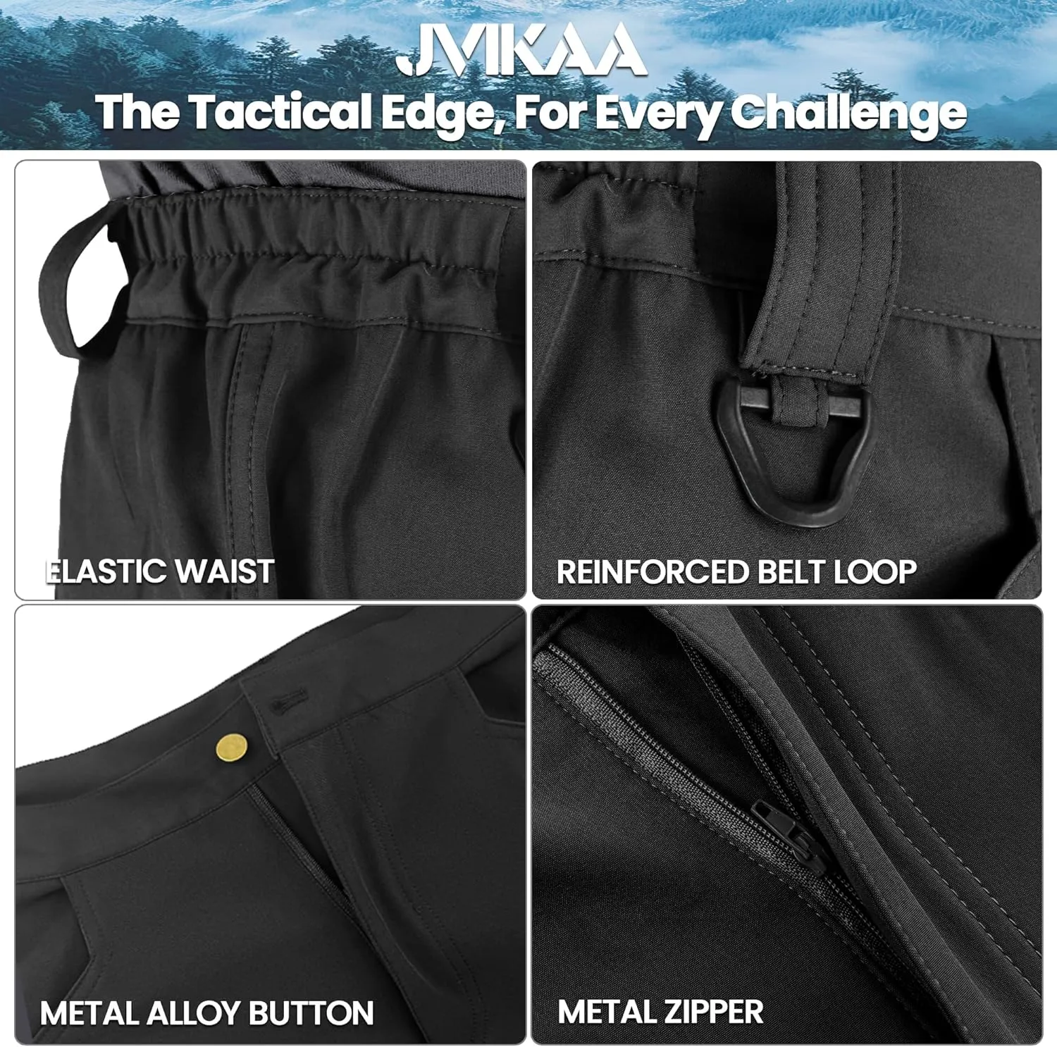 Men's Tactical Hiking Pants - Water-Resistant Cargo Work Pants, Military-Grade Construction & Outdoor Pants for Men