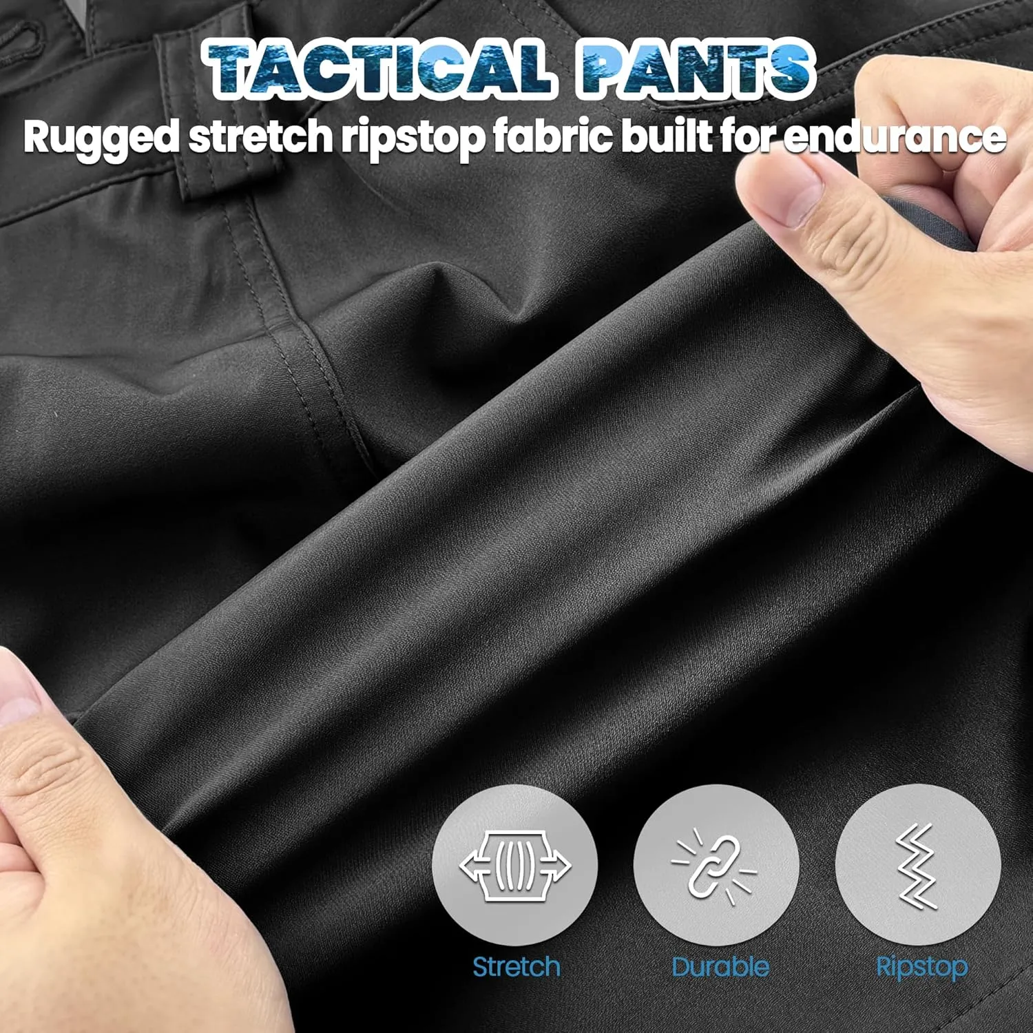 Men's Tactical Hiking Pants - Water-Resistant Cargo Work Pants, Military-Grade Construction & Outdoor Pants for Men