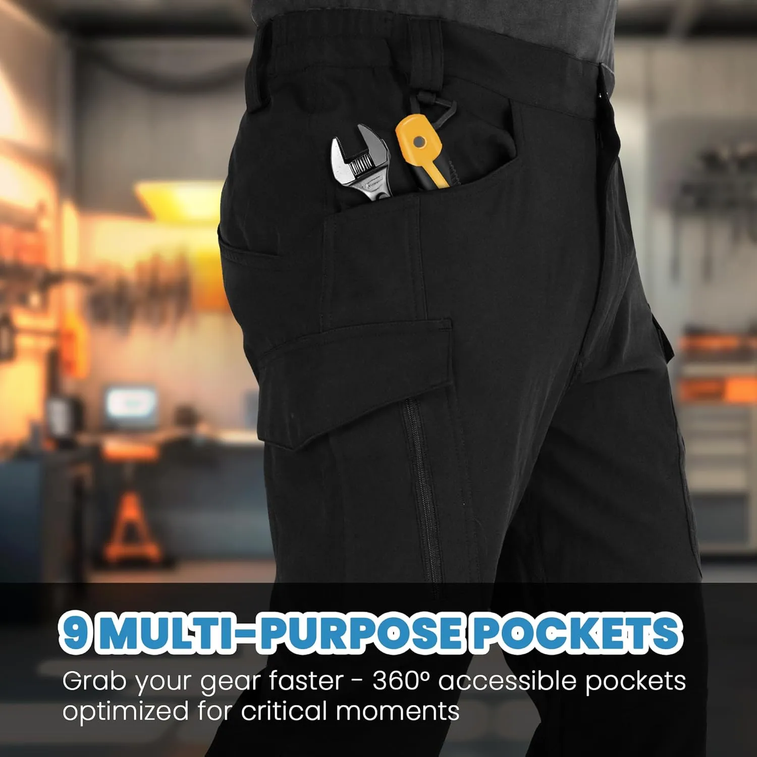 Men's Tactical Hiking Pants - Water-Resistant Cargo Work Pants, Military-Grade Construction & Outdoor Pants for Men