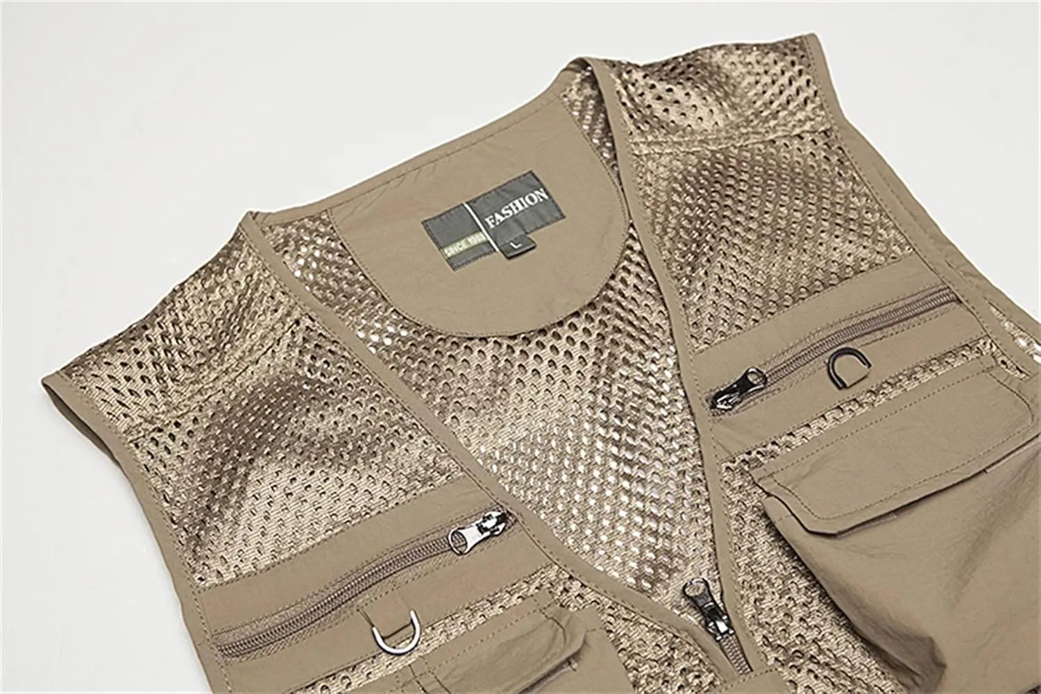 Mens Tool Multi Pockets Mesh Work Sleeveless Jacket Summer Fishing Waistcoat Tactical Outdoor Mesh Vest