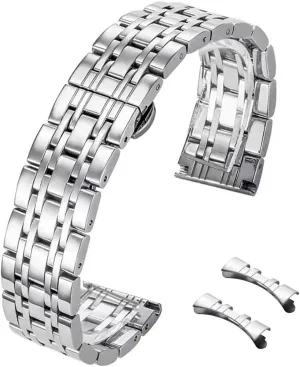 Metal Watch Band Stainless Steel Watch Strap With Weight 12mm 14mm 16mm 18mm 19mm 20mm 21mm 22mm 24mm Bracelet band Replacement Band for Men and Women