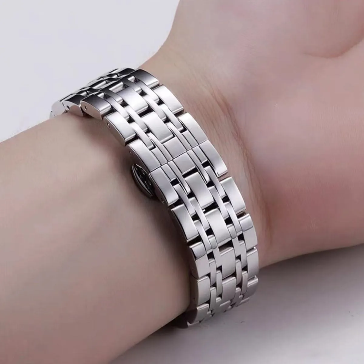 Metal Watch Band Stainless Steel Watch Strap With Weight 12mm 14mm 16mm 18mm 19mm 20mm 21mm 22mm 24mm Bracelet band Replacement Band for Men and Women