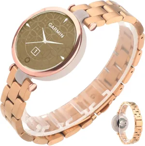 Miimall Metal Watch Band Compatible with Garmin Lily Watch, Stainless Steel Band Adjustable Wristband Replacement Men Women Metal Band Accessories Bracelet Fit for Garmin Lily SmartWatch