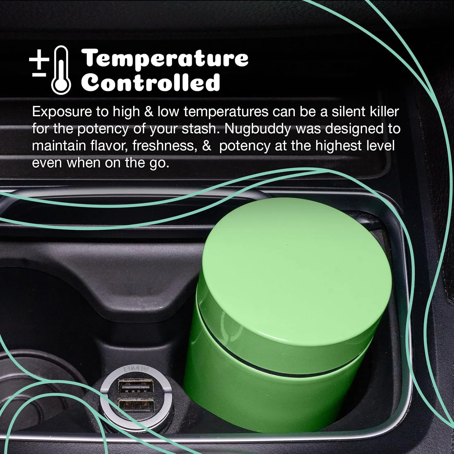 Mini Airtight Storage Container - Vacuum Sealed Insulated w Nested Glass Jar - UV Protection, Temperature Controlled Stainless - Whiteboard Finish w Marker Included - 100 ml (1/4 Oz)