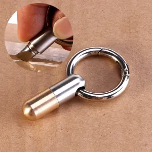 Mini Capsule Pocket Unpacking Cutter Keychain