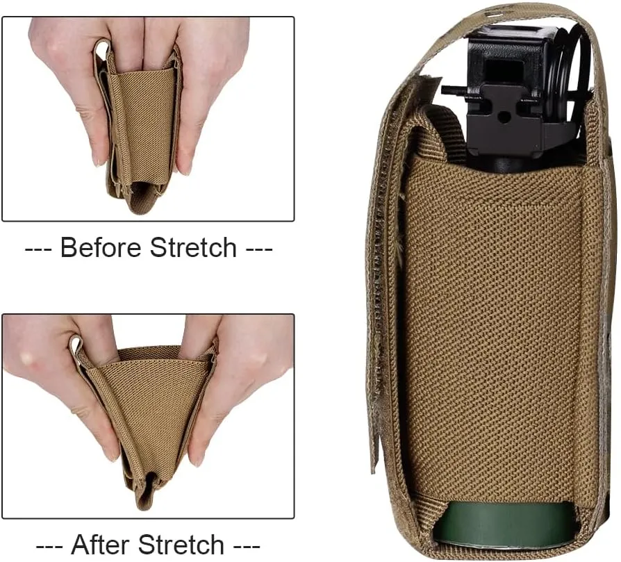Molle Flashlight Holder Magazine Pouch Tactical Pouches Multiuse Portable Tool Pouches Flashbang Pouch for Duty Belt Backpack 500D Nylon