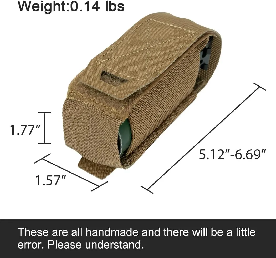 Molle Flashlight Holder Magazine Pouch Tactical Pouches Multiuse Portable Tool Pouches Flashbang Pouch for Duty Belt Backpack 500D Nylon