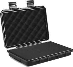 Multifunctional Outdoor Tool Case, Waterproof Storage for Tactical-Style Telescopes, Walkie-Talkies and Gear, Hard Shell Carry Organizer(Black,Medium)
