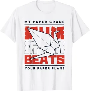 My Paper Crane Beats Your Paper Plane Owl Folding Origami T-Shirt