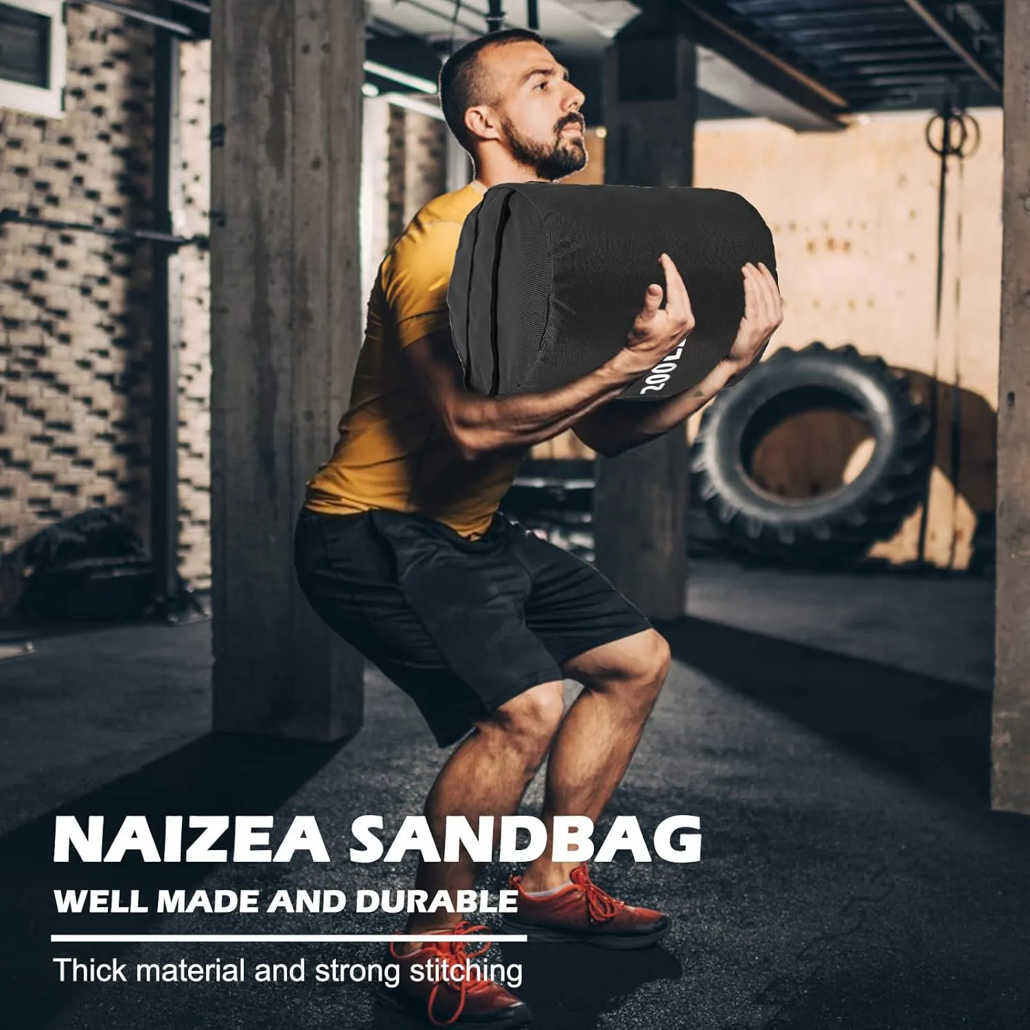 NAIZEA Training Sandbag, Heavy Duty Workout Sandbags Fitness Weights Sandbags for Training, Fitness, Lifting, Cross-Training Workouts, Exercise and Military Conditioning