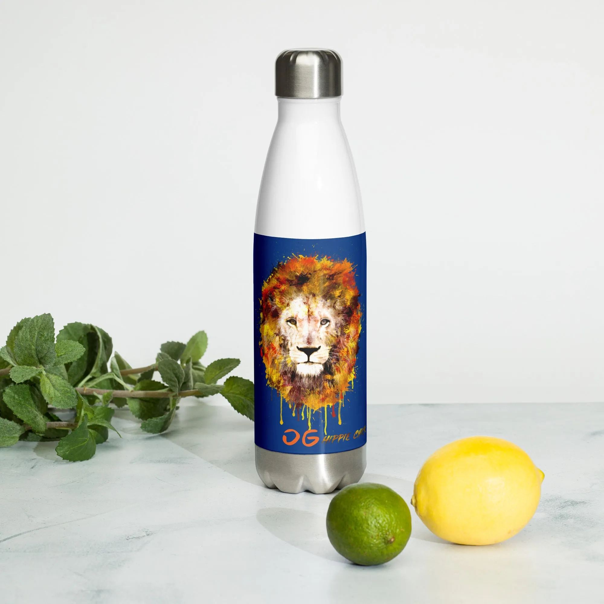 Navy Stainless Steel Water Bottle