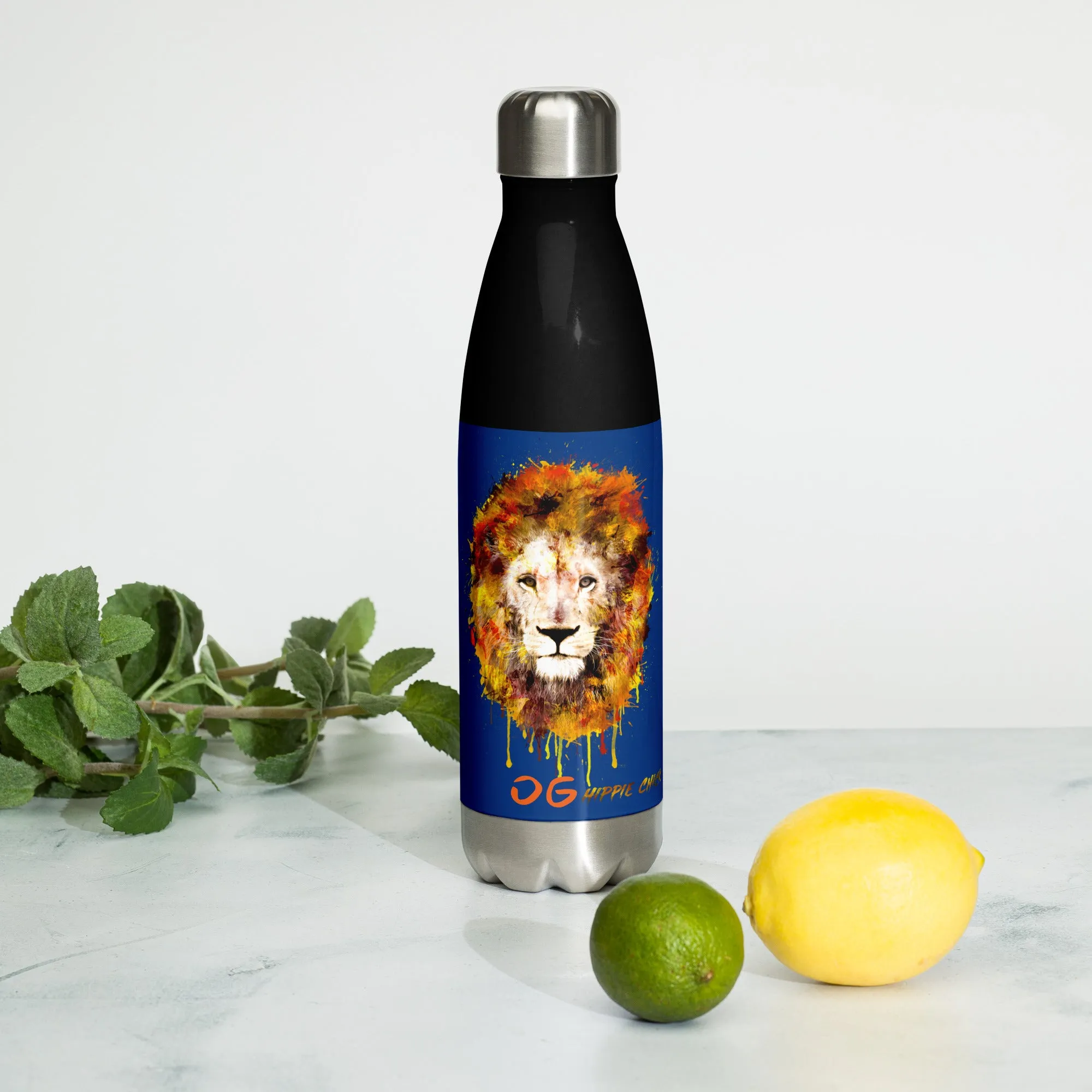 Navy Stainless Steel Water Bottle