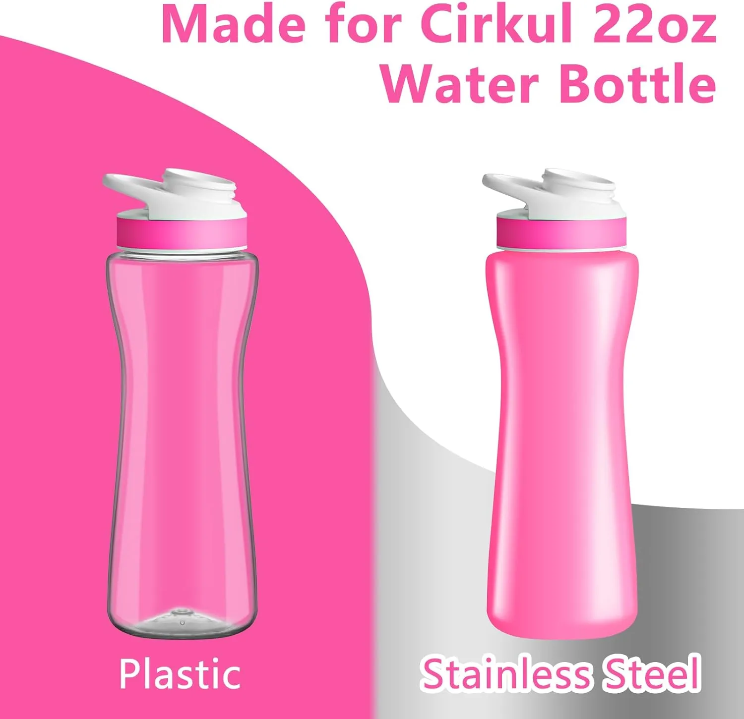 NBOOCUP Protective Sleeve Compatible with 22 oz Cirkul Water Bottle, Fit for 22 oz Plastic & Stainless Steel Bottles, Anti-Slip Cover Made for Cirkul Accessories, Sweat Absorbing Material