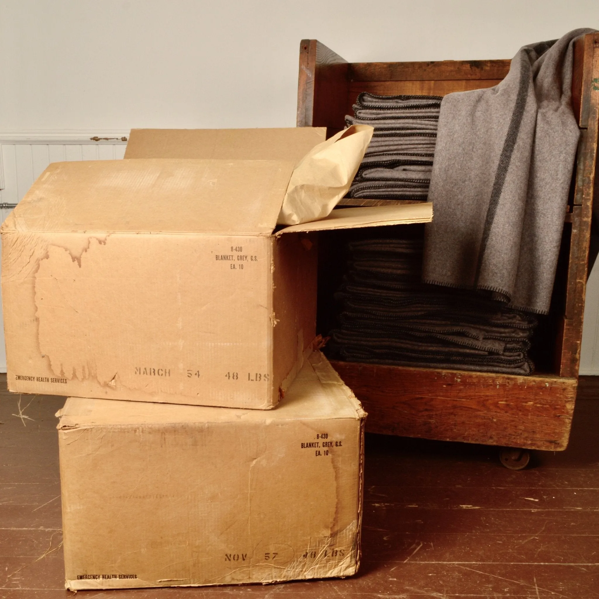New Emergency Health Services Blankets made in 1957 NOS