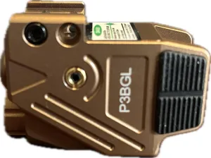 New HiLight Tactical P3BGL TAN-700 Lumen Strobe Flashlight-Dual (Blue, Green) Laser-Military-Grade Aluminum & Magnetic Charger- Rail Mount Light & Dual Laser Class of IIIA, <5mW