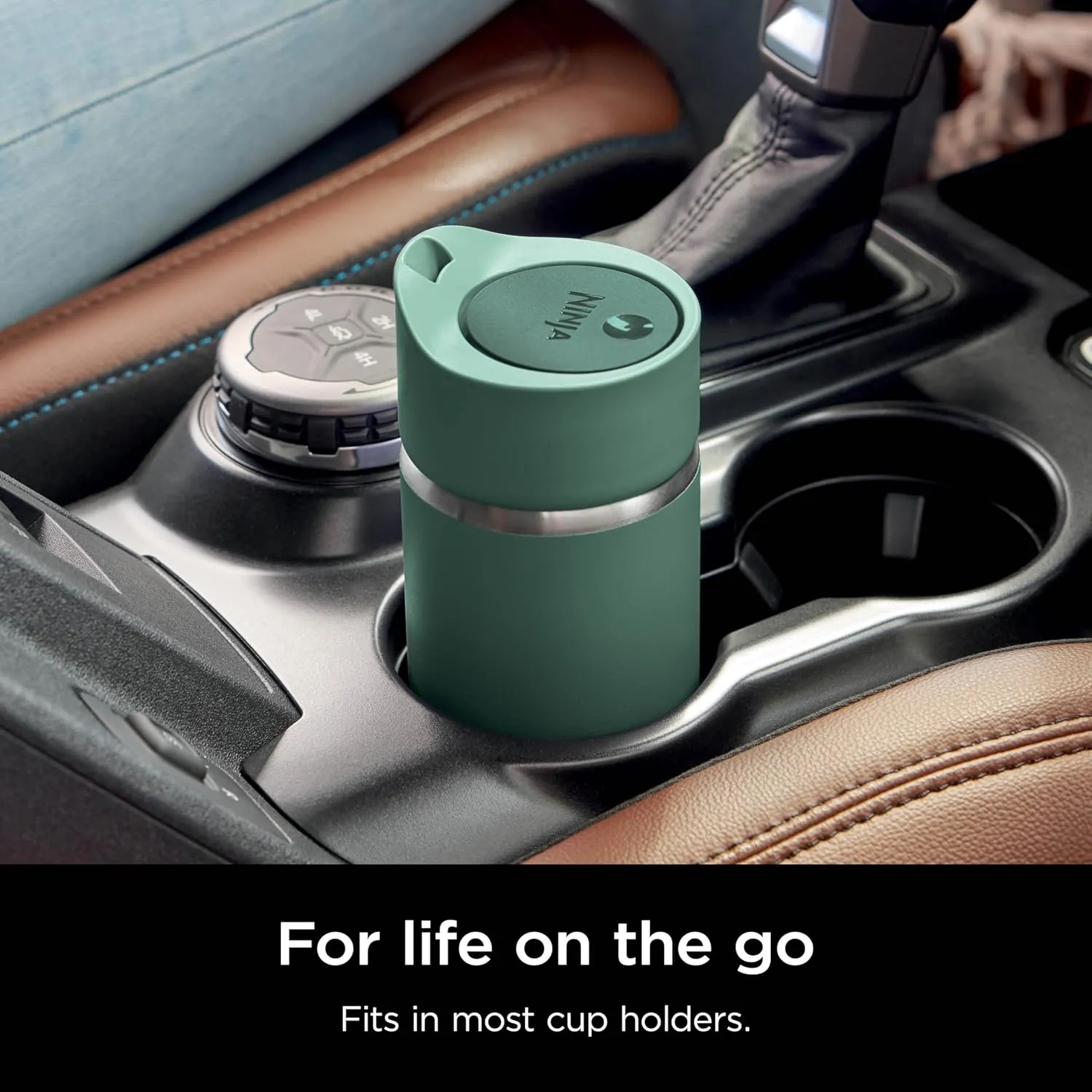Ninja, Travel Mug, Sip Perfect 12oz, Brings Hot Drinks to Sippable Temperature in Minutes, Stainless Steel, Leak Proof, Dishwasher Safe, Metal Insulated Tumbler, Green, DW1203GN