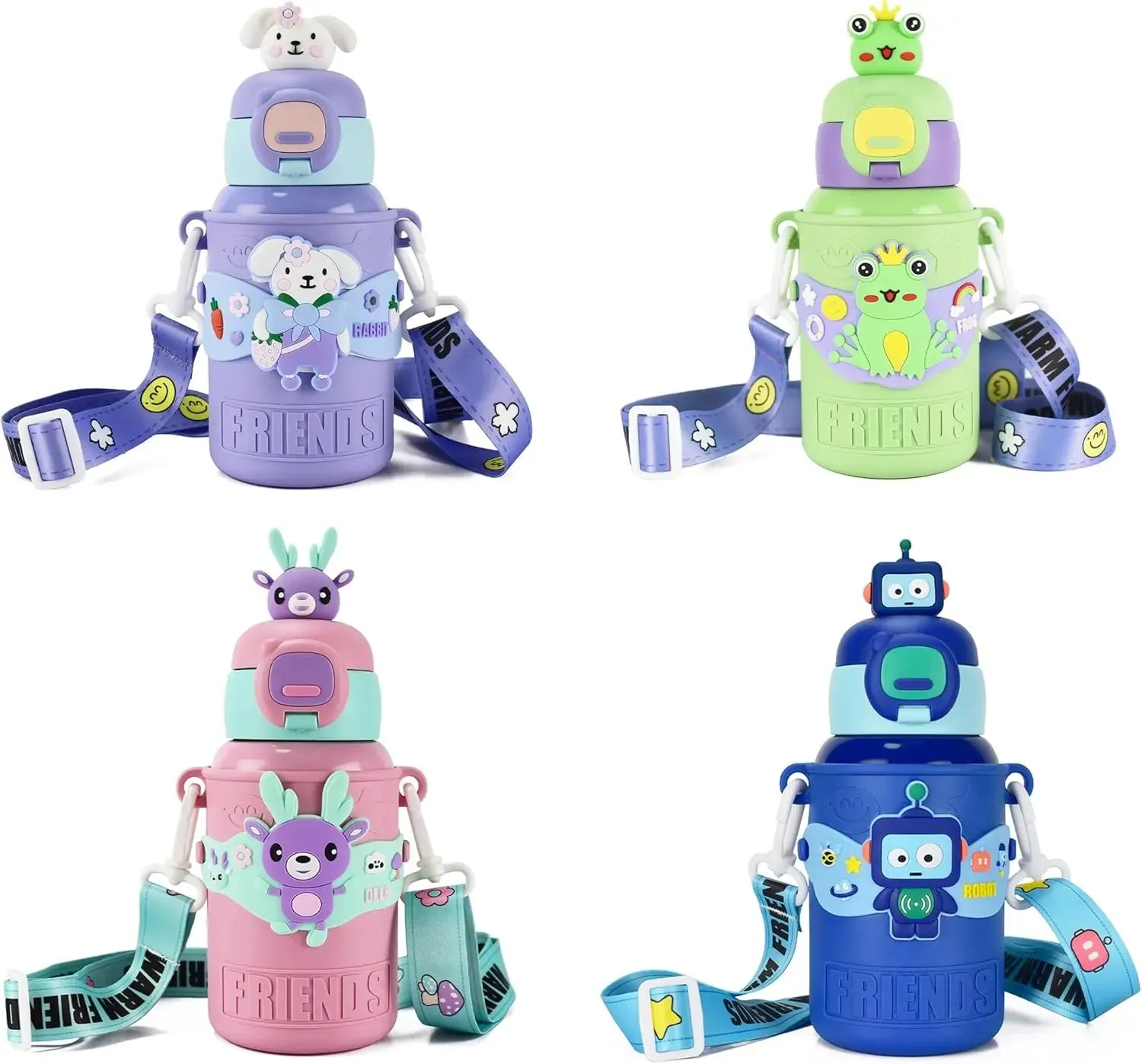 NIYO TOYS Insulated Water Bottle for School - Fun Design