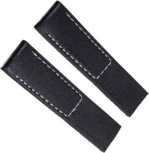 Nylon Watch Band Genuine Leather Watchband For Breitling Avenger Strap with Folding Buckle For NAVITIMER WORLD 22mm 24mm