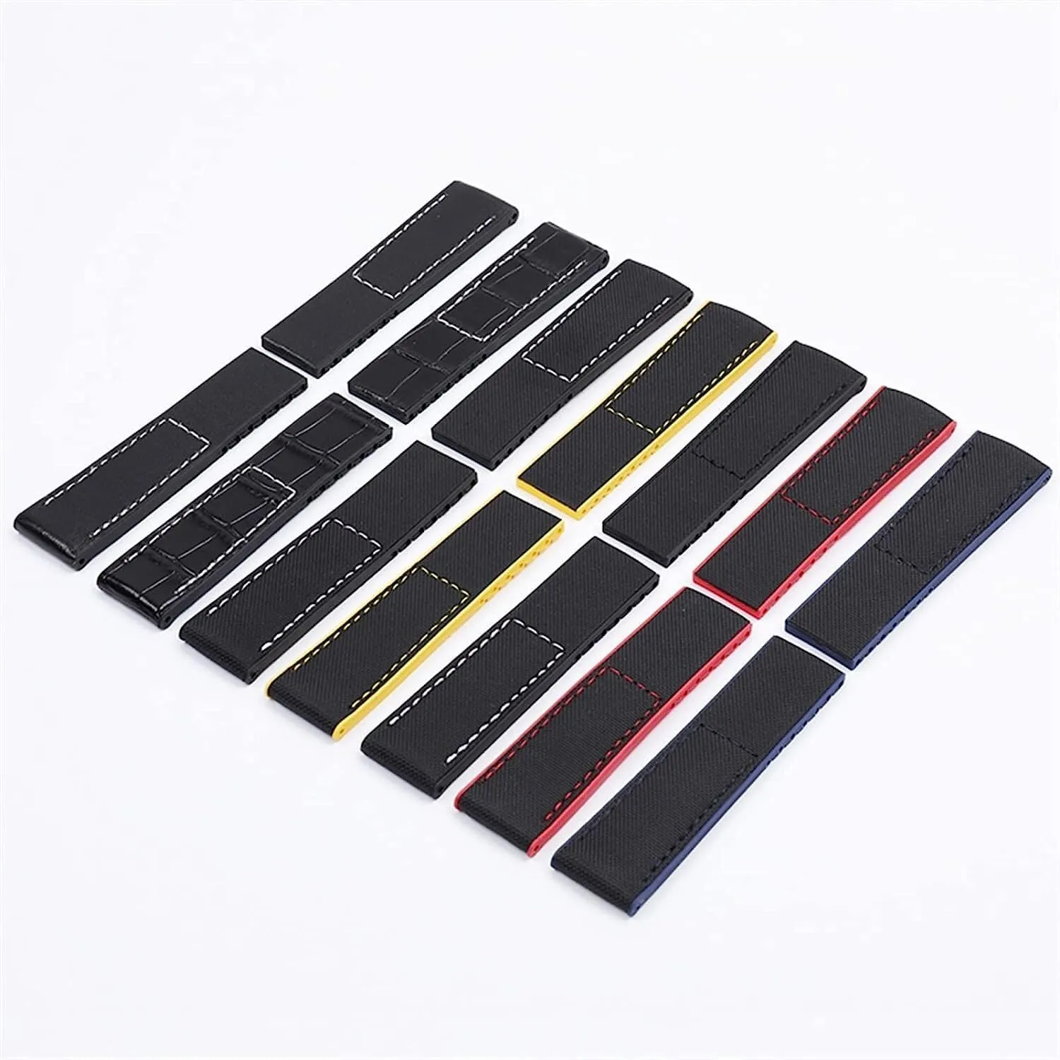 Nylon Watch Band Genuine Leather Watchband For Breitling Avenger Strap with Folding Buckle For NAVITIMER WORLD 22mm 24mm
