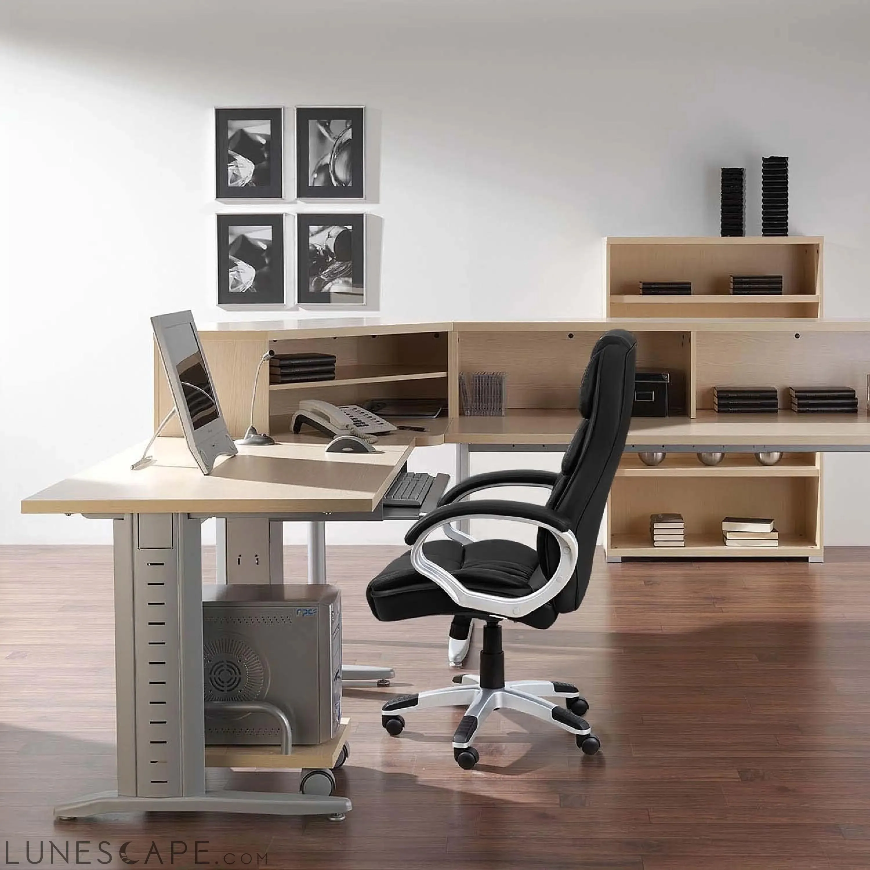 Office Chair High Back Computer Desk Chair, PU Leather Adjustable