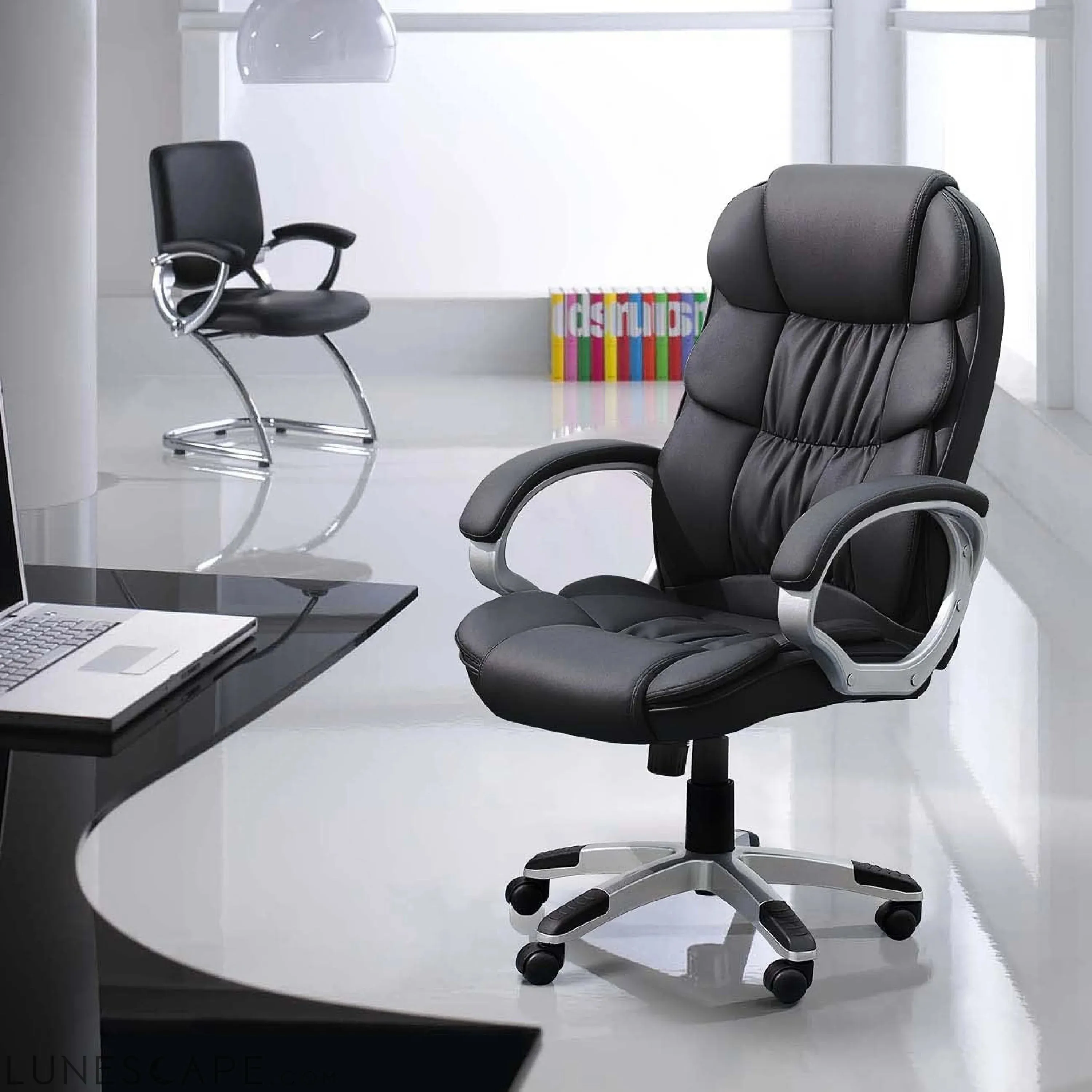 Office Chair High Back Computer Desk Chair, PU Leather Adjustable